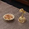 Gold Metal Incense Burner Middle East Arab Aroma Burner Candlestick Dual-Use  Tabletop Decoration Stand for Yoga Home Room