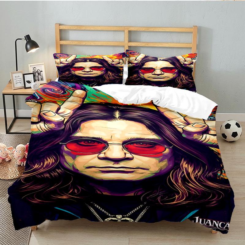 Ozzy Memorial 3PCS Bedding set,Ideal for 1pc Duvet Cover And 2pcs Pillowcases Perfect for Fan gift,Ideal for Bedroom, Dormitory