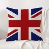 Federa per Cuscino Union Jack Bandiera Set Federe in Lino Naturale Copricuscino Decorativo AllinOne per Divano Camera da Letto Sedia