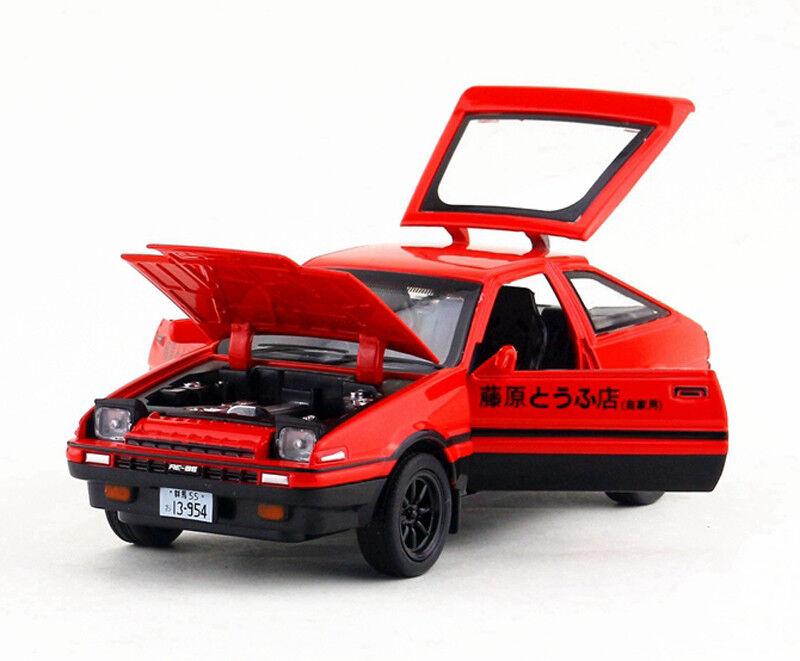 New Initial 128 D Toyota Trueno Ae86 Diecast Model Car Toy Soundlight Gift
