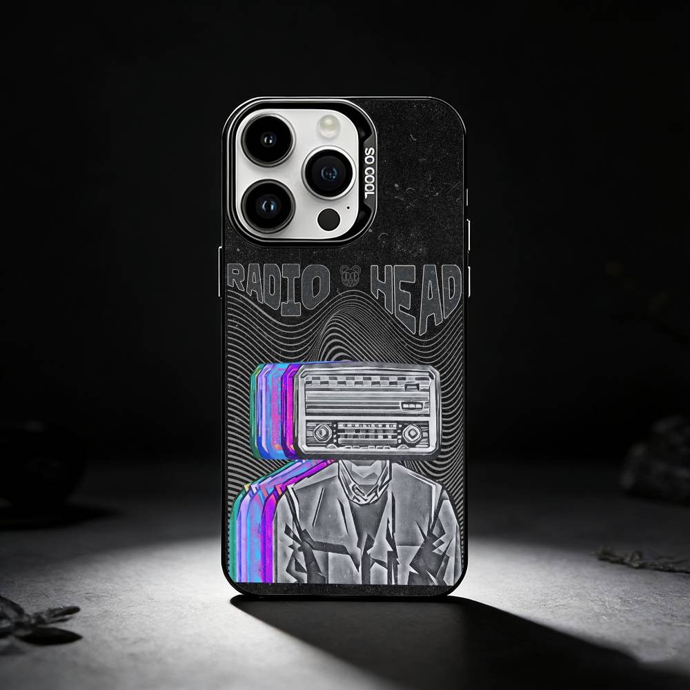 Classic R-Radiohead Rap Band Phone Case For iPhone 17,16,15,14,13,12,11 Plus,Pro Max,XS,Colored silver phone case