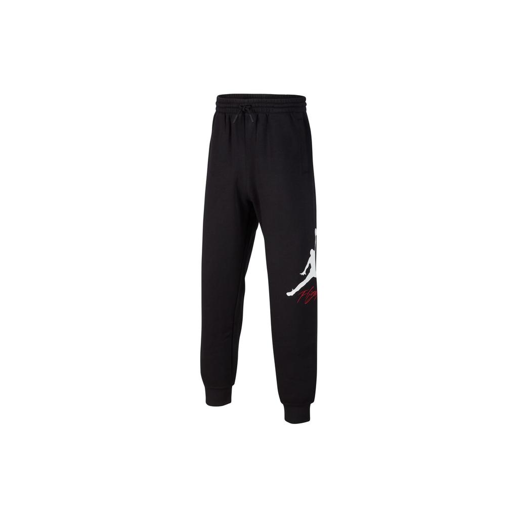 Jordan Knitted Sweatpants MJ BASELINE Lace Up Side Print Fleece Lined Casual Black Kids' FZ6362-010