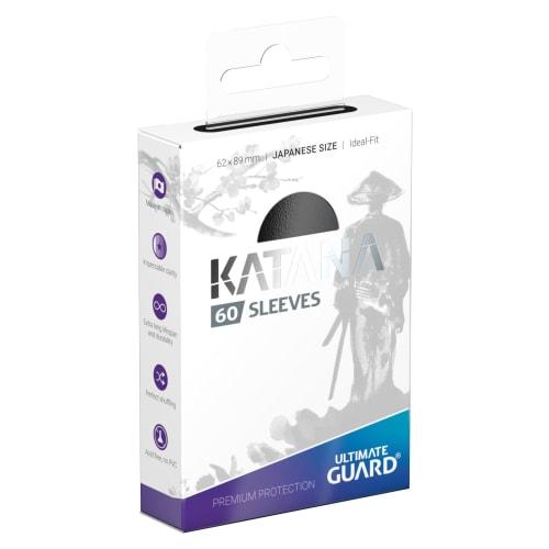 Ultimate Guard Katana Sleeves, Japanese Size, 60 Card Sleeves (Black)