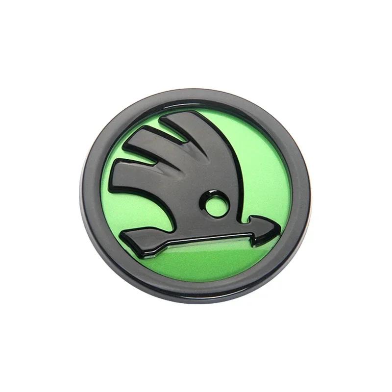 2026 Ζεστό 2τμχ 80mm/90mm 3D Σήμα Εμβλήματος Αυτοκινήτου Καπό Μπροστά Πίσω Πορτμπαγκάζ Λογότυπο Για Skoda Fabia 1 2 Octavia a7 RS Superb Rapid Yeti Karoq