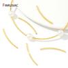18K Gold Plated Brass Long Curved Twisted Tube Beads Accessories For Jewelry Making,Handmade DIY Jewellery Findings Components
