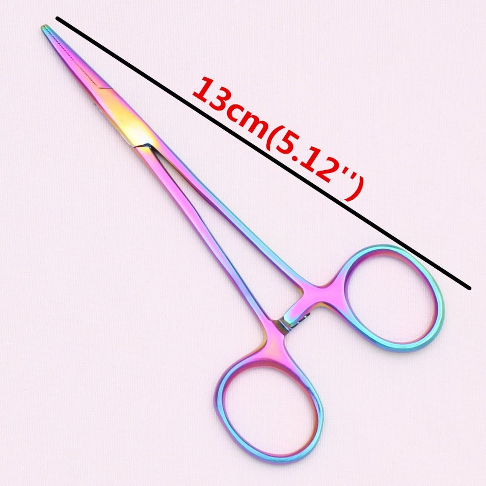 New Stainless Steel Hemostatic Forceps Straight Head Grooming Pet Ear Clamp Wound Cleaning Plucking Hair Pliers Veterinary Tools