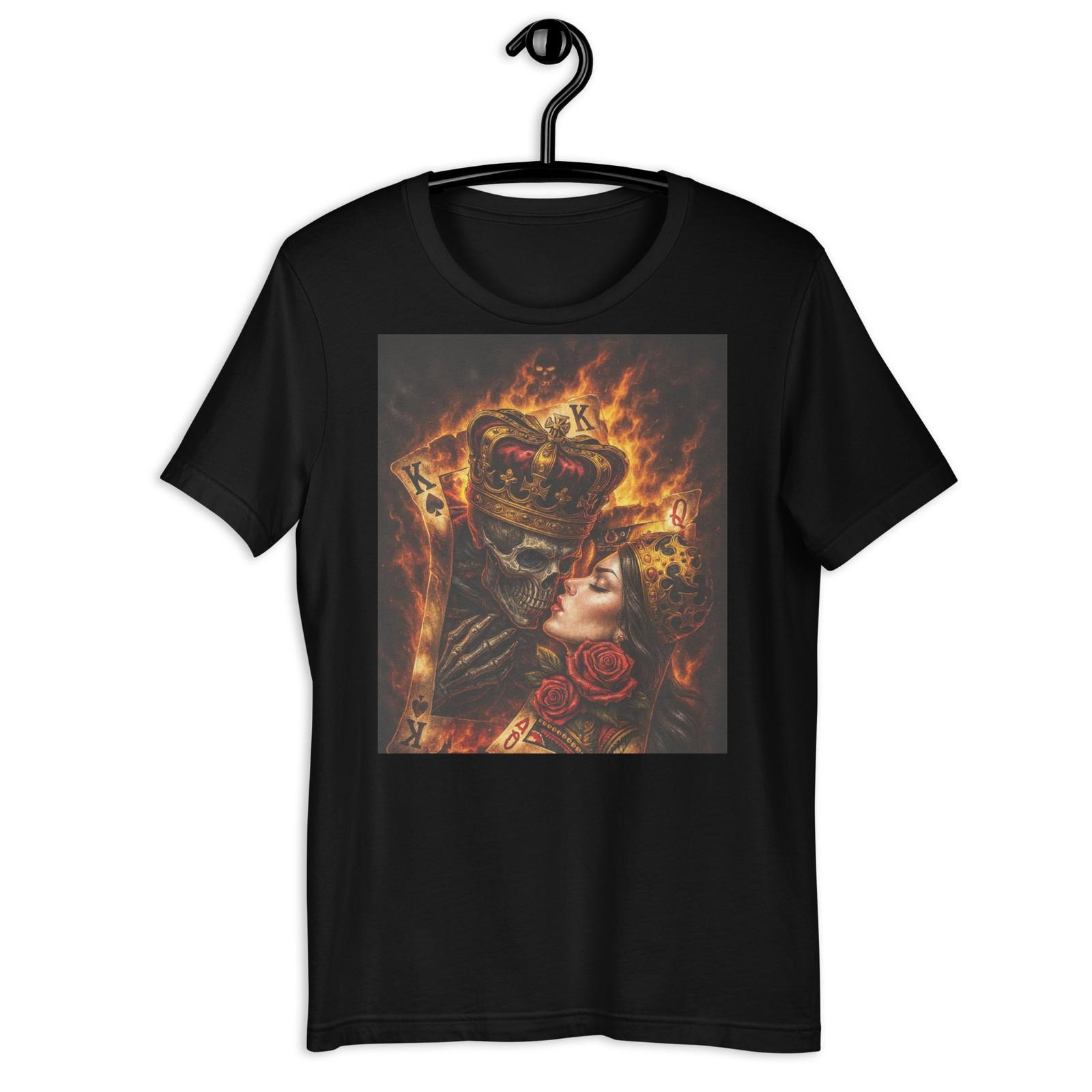 Skull King Queen Love Gothic Cards Fire Dark Romantic Art S разноцветный