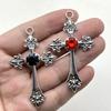 Zinc Alloy Jewelry Accessories Red Brick Large Cross Pendant Pendant Necklace Ornament Bracelet Accessories