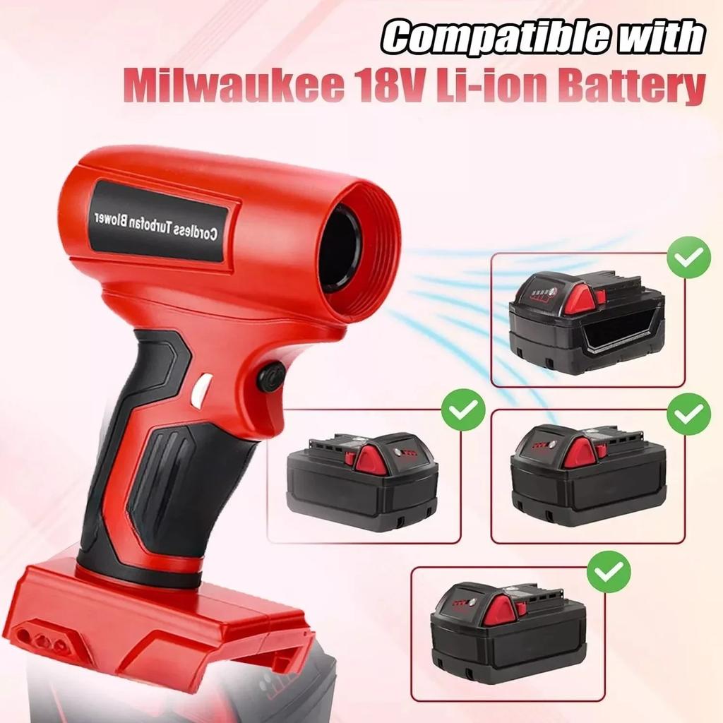 Mini Jet Blower Portable Violent Turbo Fan For Makita/Dewalt/Milwaukee/Bosch/Ryobi 18V 20V Li-ion Battery Wireless Handheld Fan