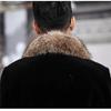 2026 Winter Men's Long Woolen Coat, Fur Collar, Overcoat, Male, Solid, Slim, Casual, Windbreaker Jacket, Outerwear, Top, Black, Plus Size, S-5XL