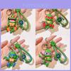 2024 Porte-clés en silicone Tortues Ninja Mignon Figurine de dessin animé Accessoire porte-clés créatif