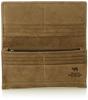 Snovist Camel Leather Long Wallet for Men (Brown)