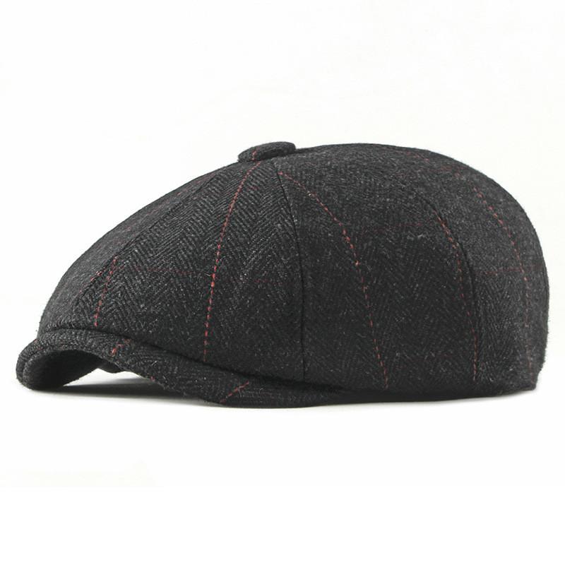 Wool Blend Octagon Hat For Men Women With Adjustable Fit For Winter Outdoor Casual Wear