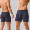 Men's Large Size Breathable and Comfortable Cotton Boxer Antibacterial Mid-Rise Solid Color Panties