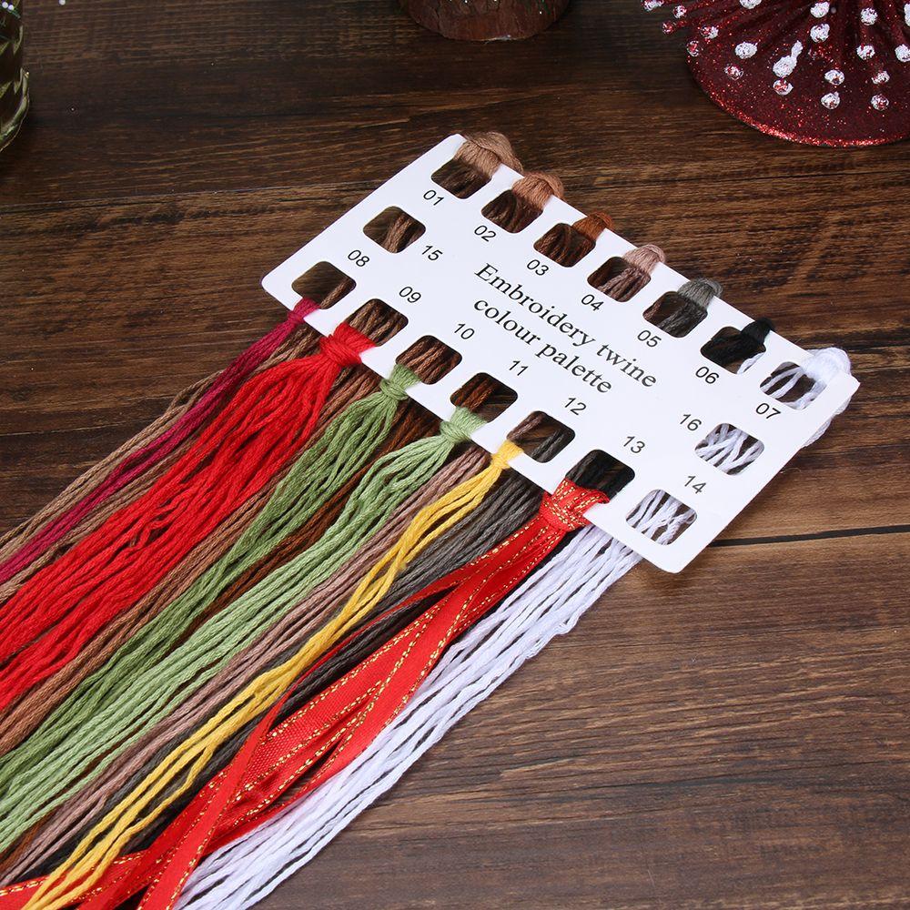 for Beginners DIY Crafts Needle Thread Sewing Accessories Embroidery Hoop Christmas Ornament Xmas Embroidery Cross Stitch Kit