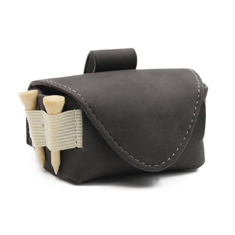 Golfs Balled Pouch Bag PU Leather Golfs Balled Storage Case Golfs Tees Holder Golf Balled Container Belt Waist Bag