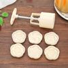 Love Shape Press Mold Heart Mooncake Press Molds Mid Autumn Festival Mooncake Mold Set Flower Moon Cake Mold with 6Pcs Stamps