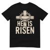 He Is Risen Matthew 286 Retro Vintage Cross Happy Easter Tshirt