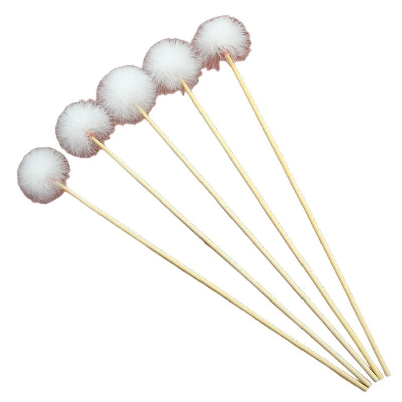 Red Dot Goose Feather Stick Ear Cleaning Tool Set for Wax Removal