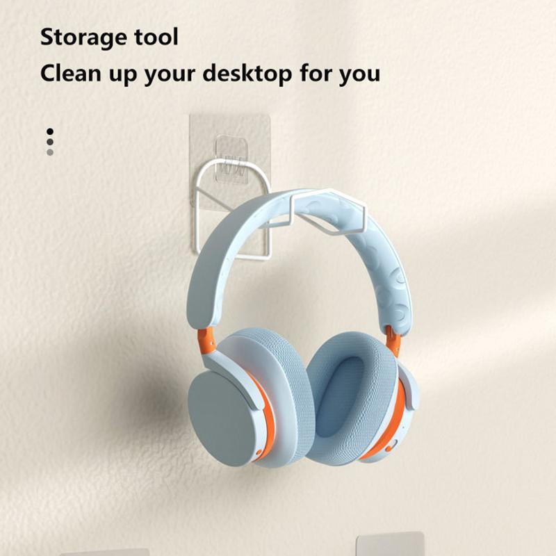 Headphone Holder Universal Wall Mount Stand Headset Display Rack Under Desk Hanger Hook Gamepad Hanger Holder Storage Bracket