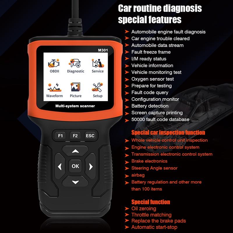 Obd2-Erkennungswerkzeug, Code-Lesekarte, ABS-Airbag, Kfz-Fehlerdiagnoseinstrument, Motordetektor