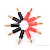 10pcs/lot audio speaker screw banana gold plate plugs connectors 4mm
