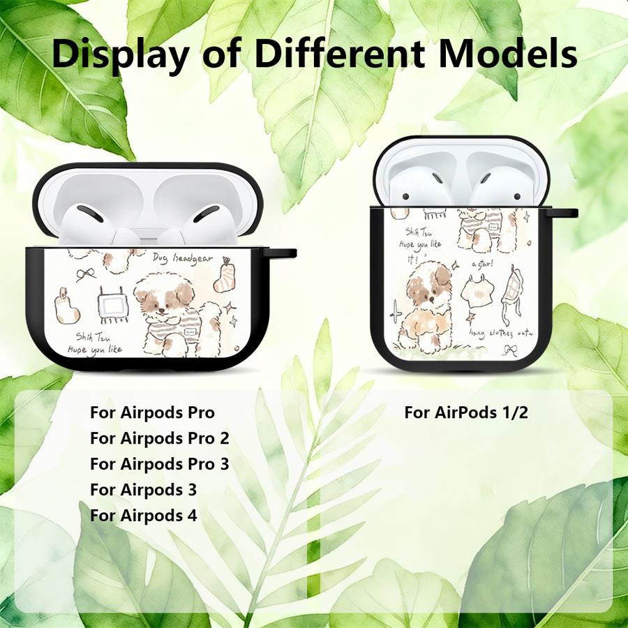 Funda de Silicona con Orejas de Gato y Perro de Dibujos Animados para Auriculares Airpods Pro2 3 2 Pro 1 Pro3 4