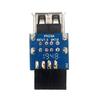 9Pin USB 2.0 Female Converter Adaptor Dual Port USB Motherboard Header Adapter - Dual Layer PH29A Type for PC