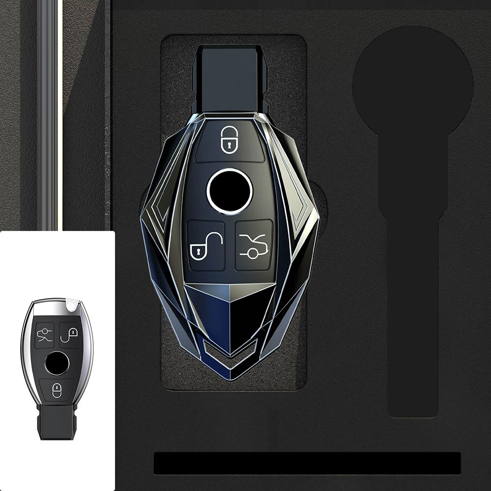 Kryt pouzdra na klíče ze slitiny zinku do auta pro Mercedes Benz třídy ACESG GLC CLE CLA GLB GLS W177 W205 W213 W222 X167 AMG