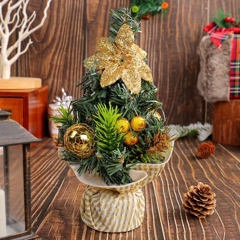 20cm Mini Christmas Tree Desk Table Decor Small Party Ornaments Gift Home Decoration Party DIY Festival Supplies Christmas Decor