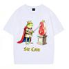 Sir Loin Ritter Lustiges Frosch Meme Shirt für Unisex Damen Mode T-Shirts Kurzarm Oberteil reine Baumwolle Lässig Gothic Punk T-Shirts