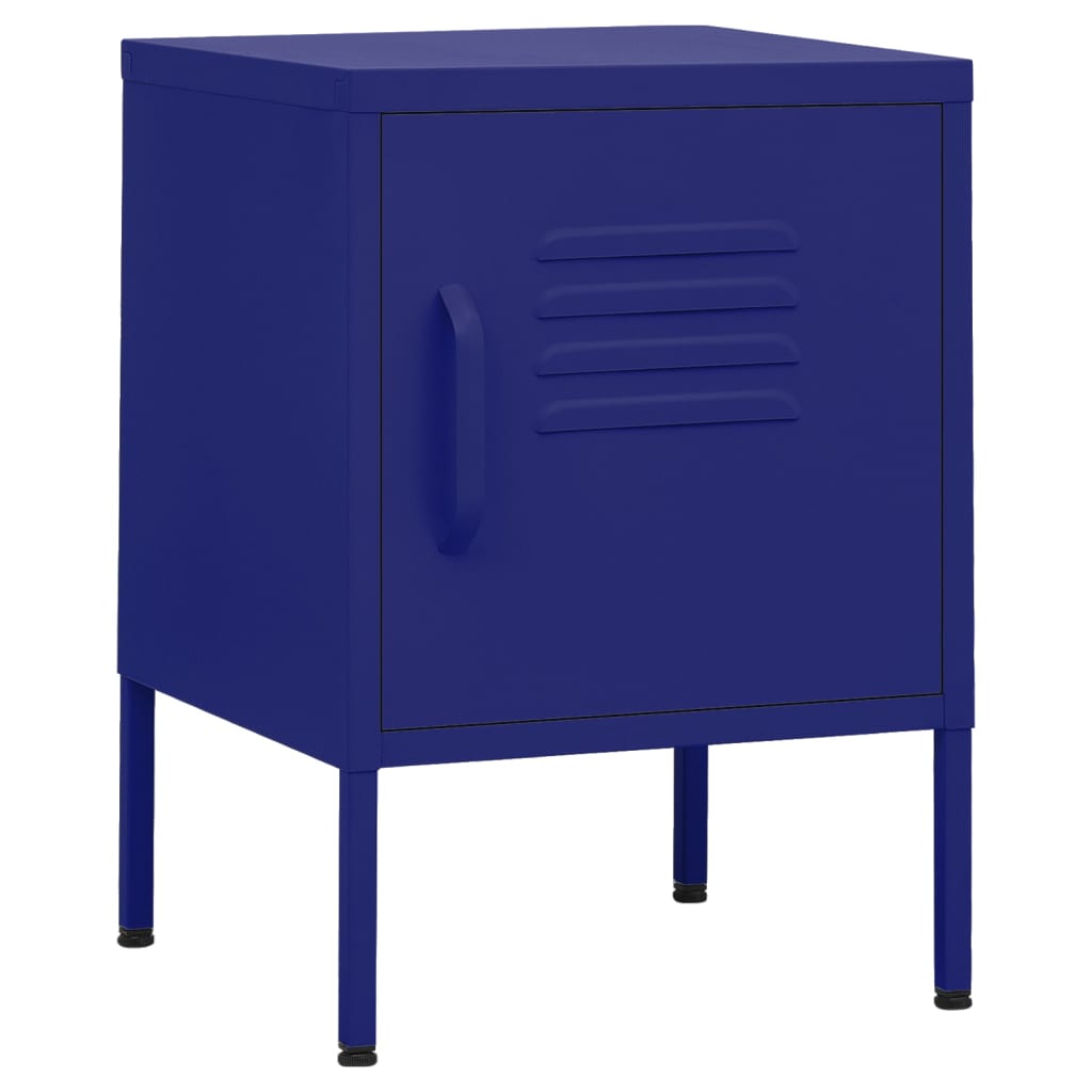 Nightstand Navy Blue 35 x 35 x 51 cm Steel