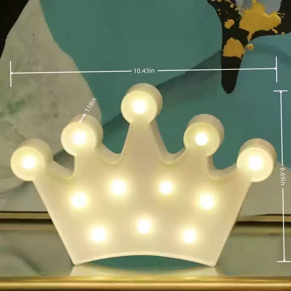 1 STK Kreative LED-förmige Wandleuchte Batteriebetrieben Nachtlicht Innen Dekorationsleuchten Für Schlafzimmer Tisch Strandparty & Fotografie