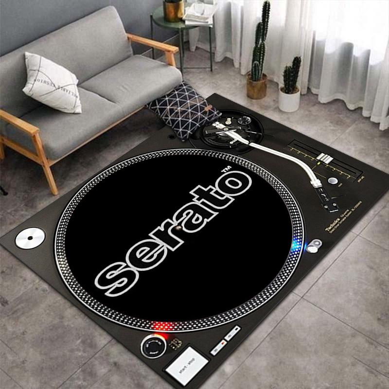 Vintage Record Player Floor Mat: Durable Carpet for Living Room, Entrance & Doormat