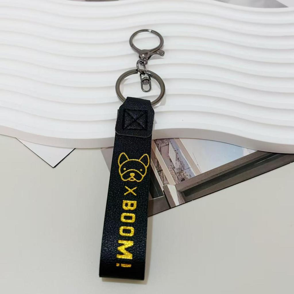 Creative French Bulldog & Shiba Inu Cartoon Leather Keychain