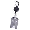 2 Pack Retractable Keychain Carabiner Badge Holder Steel Cord Anti Loss ID Card Holder Badge Reel