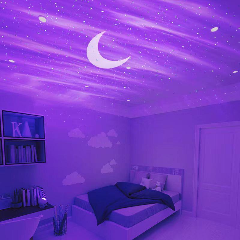 Moon Bluetooth Speaker with Laser Night Light - Rechargeable Model, Perfect Kid's Gift for Creating an Enchanting Atmosphere