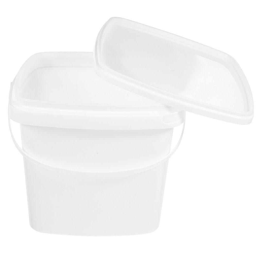 Plastic Bucket With Handle And Lid Reusable Water Bucket Container Portable Bucket Plastic Bucket Packaging Hand-Held Bucket