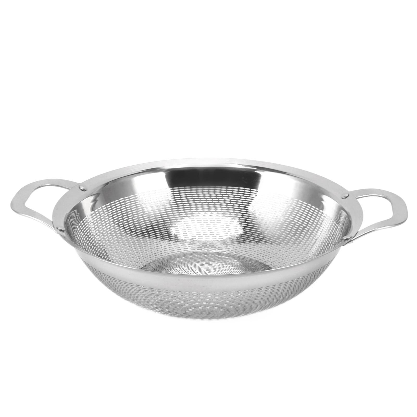 

Stainless Steel Colander Multipurpose Mesh Strainer Baskets Fruit Vegetable Drain Basket with Handles for Kitchen Supply 18cm / 7.1in