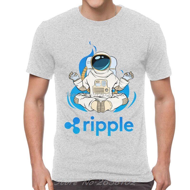 Ripple XRP Coin Crypto T Shirt Men Cotton Print T-shirt Funny Tshirt Astronaut Cryptocurrency Tees Harajuku Streetwear