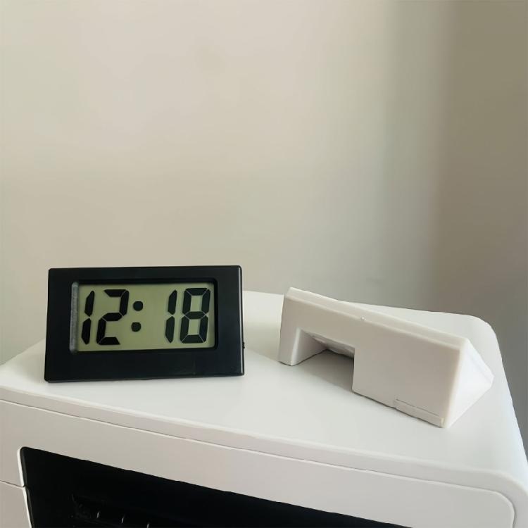 Small Digital Clock Mini Car Clock with Large LCD Display for Office Vehicle Home Table Battery Operated Desk Clocks