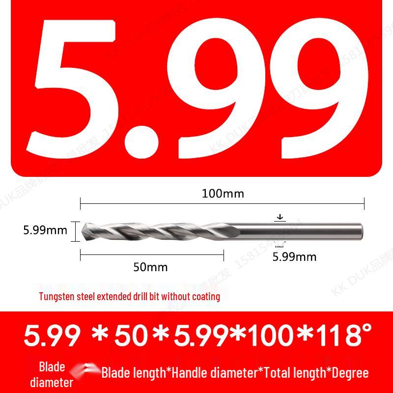 Straight Shank Solid Carbide Drill Bit Set (5.91–5.99mm)