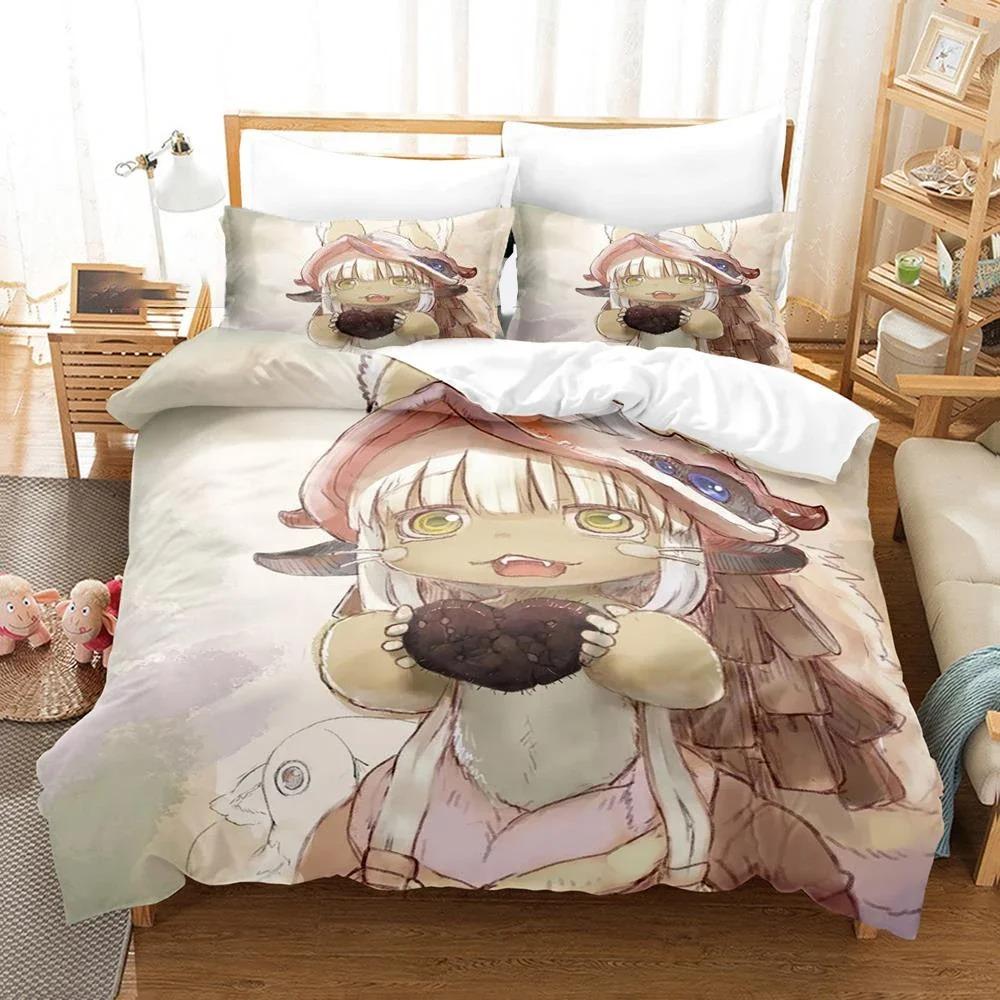 

Anime Made in abys Beding Set For Bedrom Soft Modern Bedspreads Comefortable Children Kids Soft Duvet Cover Comfortable Quilt Cover And Pilowcase 135*200cm Eu-Single