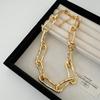 Meier French Vintage Premium Heavy Industry Cuban Textured Necklace, Collarbone Chain for Women