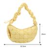 Fashion Quilted Top-Handle Bag Cloud Pleated Bubbles Commute Bag Casual Simple Shoulder Bag Elegant Solid Color Crossbody Bag
