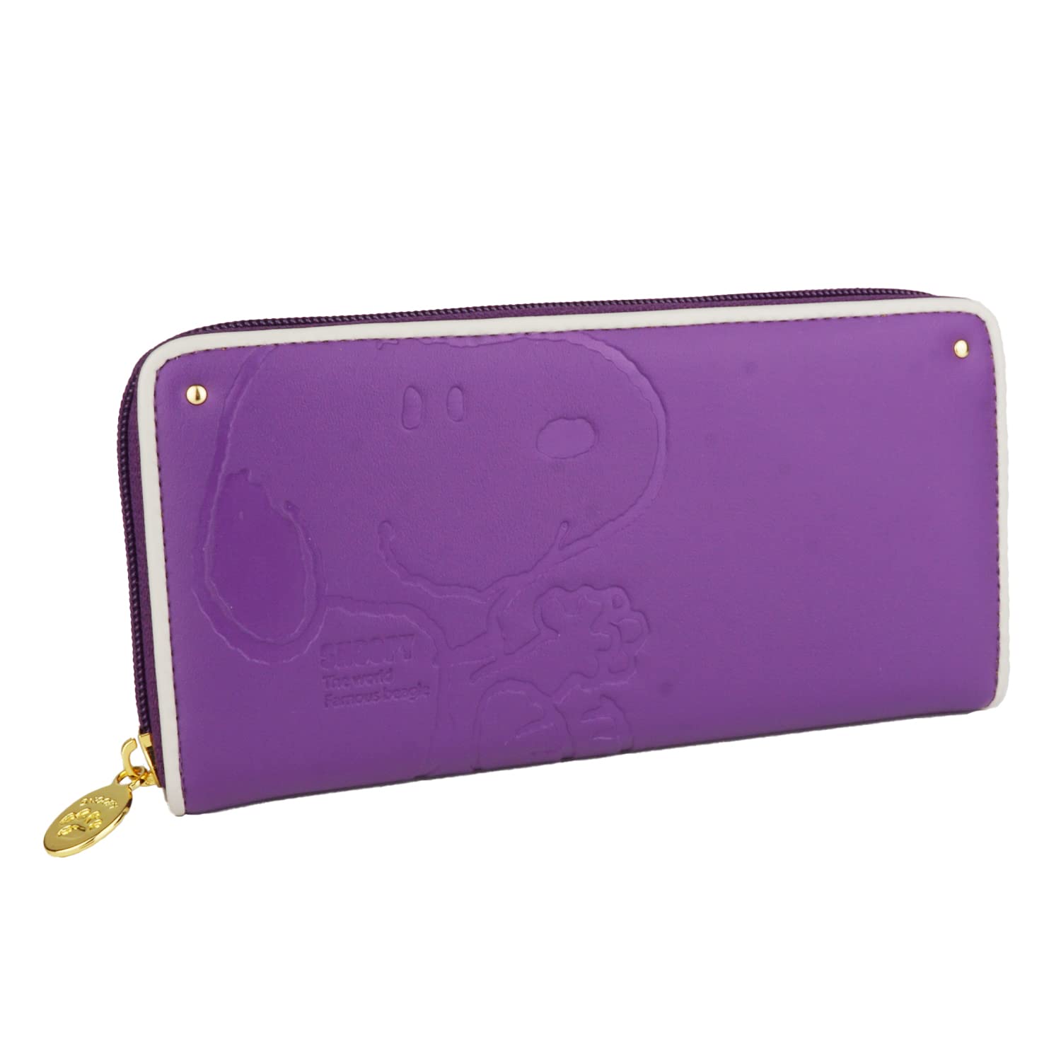 

Женский длинный кошелек Emono Snoopy с круговой молнией, тисненый дизайн с милым персонажем Peanuts, большая вместимость, идеально подходит для упаковки подарков и Рождества