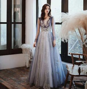 Heavy Industry Evening Dress Women's 1011 Summer New Banquet Annual Meeting Host Annual Meeting Temperament Long and Elegant