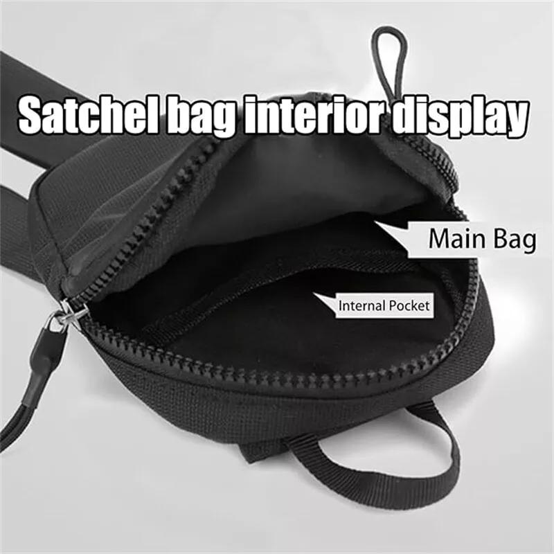 Men's Shoulder Crossbody Bag Mobile Phone Bag Chest Bag Waterproof Sling Pack Bag Lightweight and Simple Single Shoulder Bag