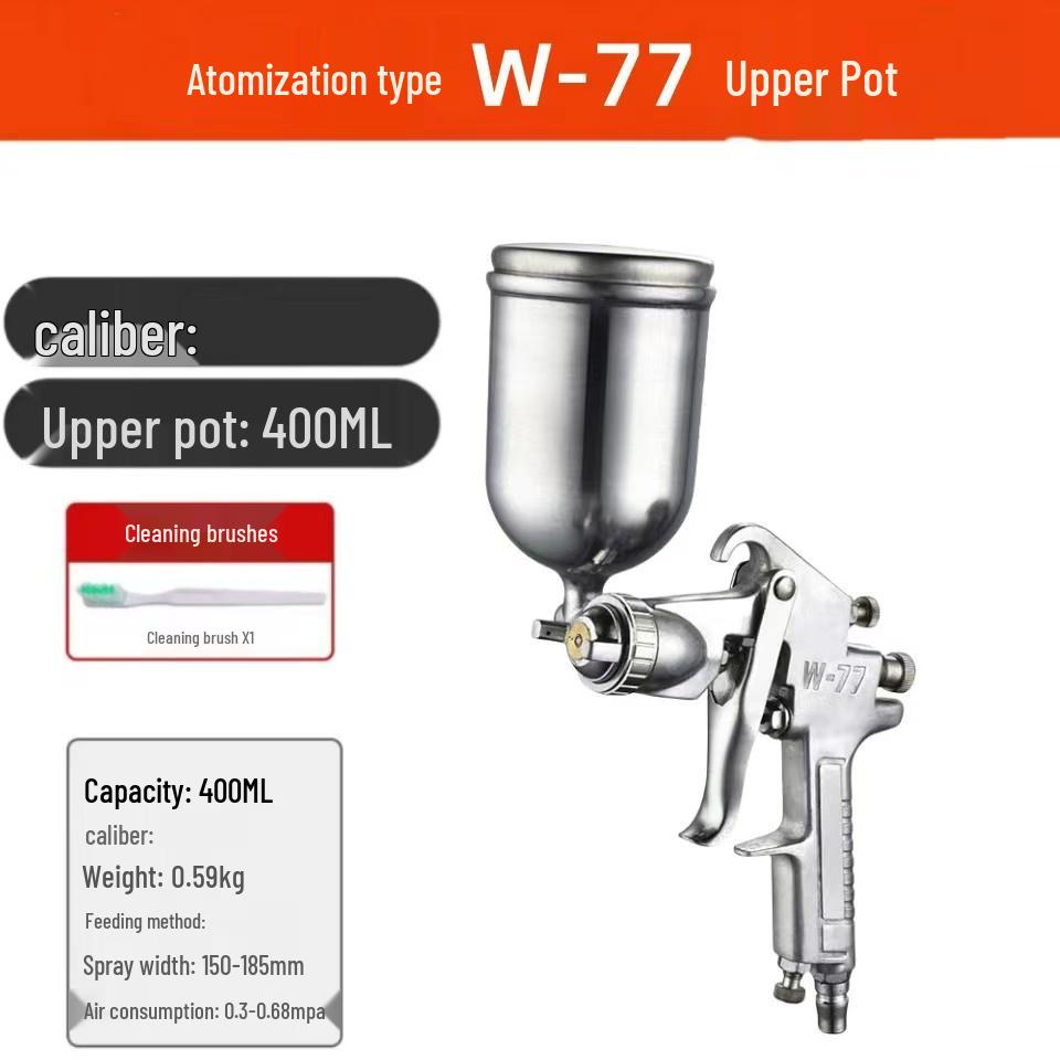 Paint Spray Gun W71/W77: Pneumatic Furniture & Car Primer and Latex Coating Tool