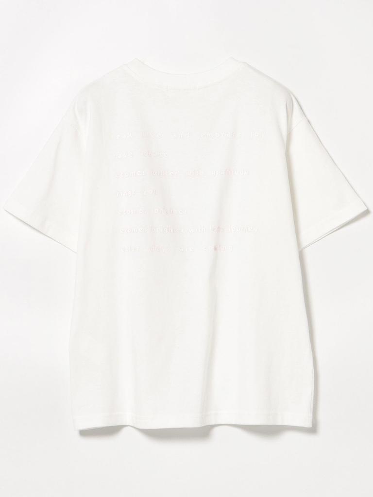 BEAMS HEART Printed with Logo and OFF Size S T-Shirt B-HEART Message, Women's, WHITE,